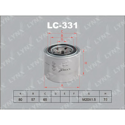 Photo Oil Filter LYNXauto LC331