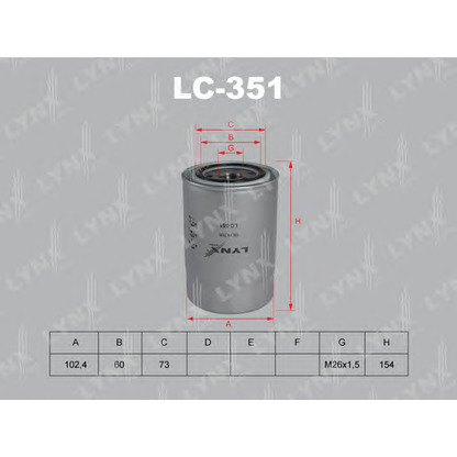 Photo Oil Filter LYNXauto LC351