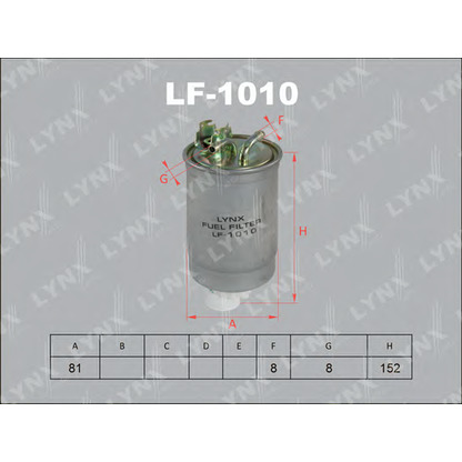 Photo Fuel filter LYNXauto LF1010