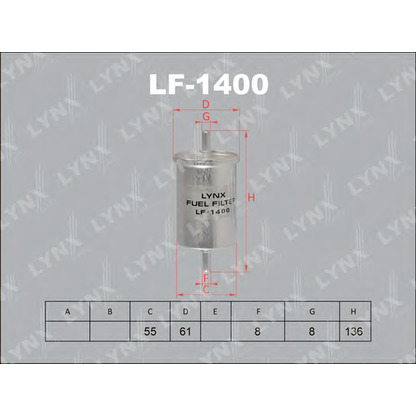 Photo Fuel filter LYNXauto LF1400