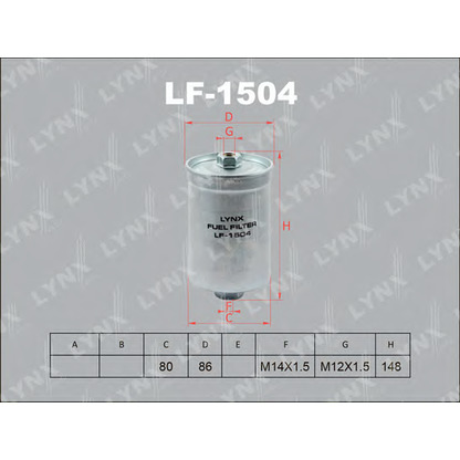 Foto Filtro combustible LYNXauto LF1504