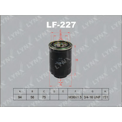 Photo Fuel filter LYNXauto LF227