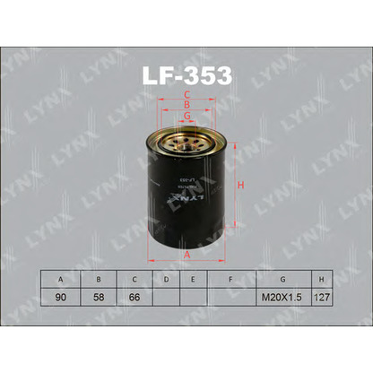 Photo Fuel filter LYNXauto LF353