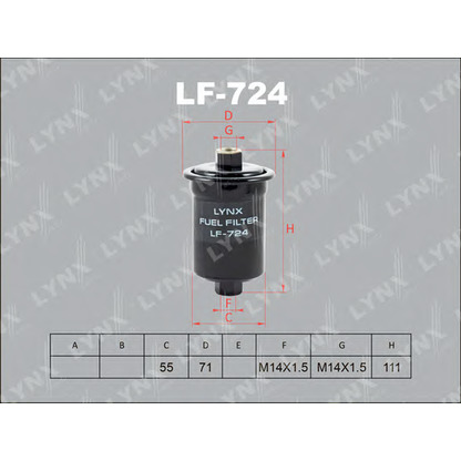 Foto Filtro combustible LYNXauto LF724