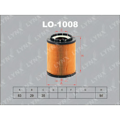 Photo Oil Filter LYNXauto LO1008