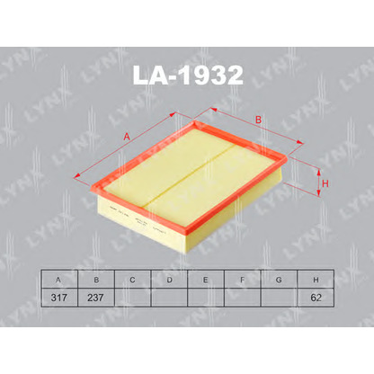 Photo Air Filter LYNXauto LA1932