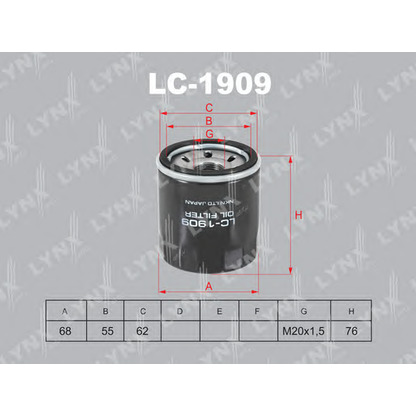 Photo Oil Filter LYNXauto LC1909