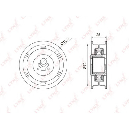 Photo Tensioner Pulley, timing belt LYNXauto PB1002