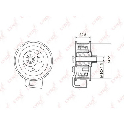 Photo Tensioner Pulley, timing belt LYNXauto PB1007