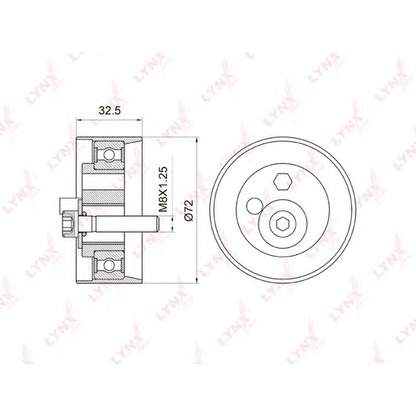 Photo Poulie-tendeur, courroie crantée LYNXauto PB1010