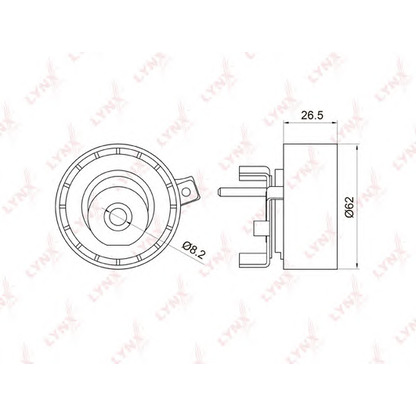 Photo Tensioner Pulley, timing belt LYNXauto PB1016