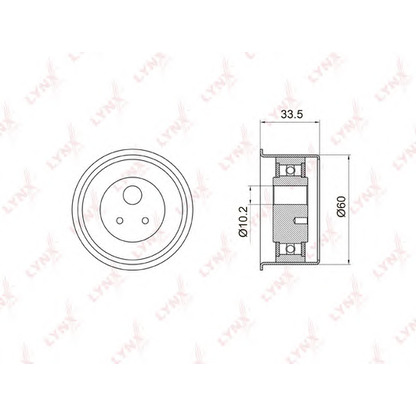 Photo Tensioner Pulley, timing belt LYNXauto PB1036