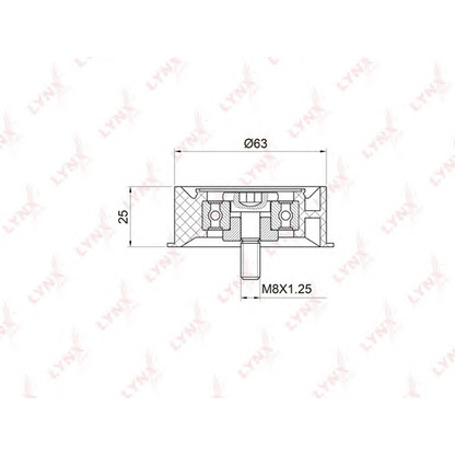 Photo Deflection/Guide Pulley, timing belt LYNXauto PB3024