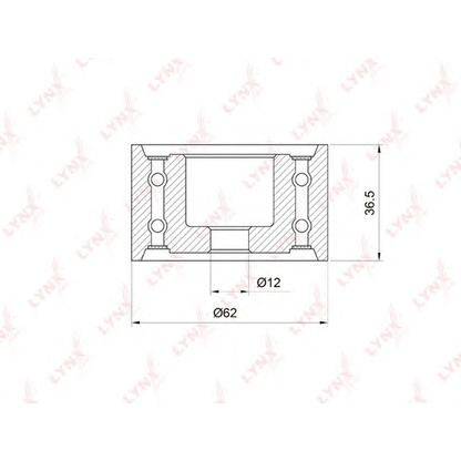 Photo Deflection/Guide Pulley, timing belt LYNXauto PB3036