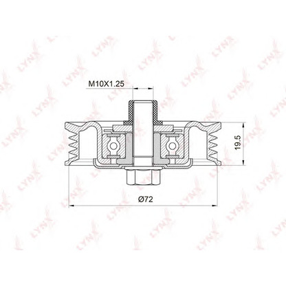 Photo Deflection/Guide Pulley, v-ribbed belt LYNXauto PB5043