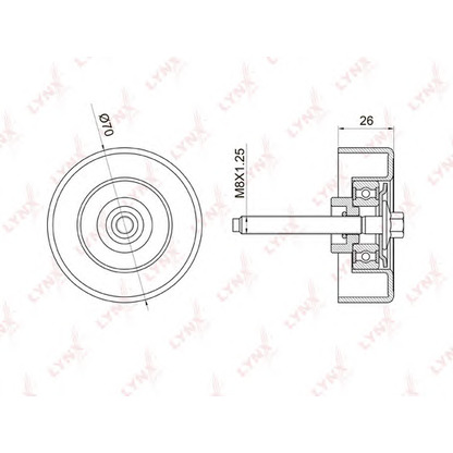 Photo Deflection/Guide Pulley, v-ribbed belt LYNXauto PB7023