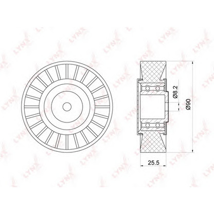 Photo Deflection/Guide Pulley, v-ribbed belt LYNXauto PB7036