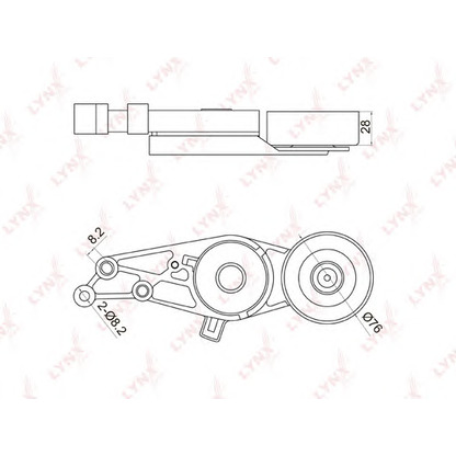 Foto Tendicinghia, Cinghia Poly-V LYNXauto PT3001