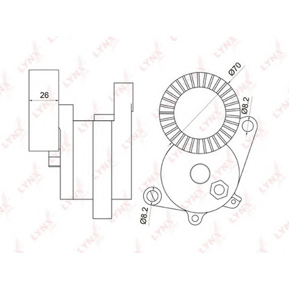 Foto Tensor de correa, correa poli V LYNXauto PT3007