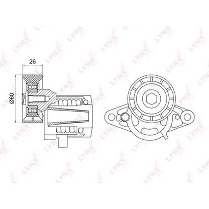 Foto Tensor de correa, correa poli V LYNXauto PT3037