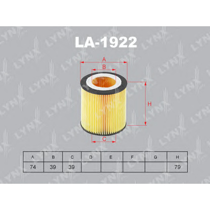 Photo Oil Filter LYNXauto LO1922