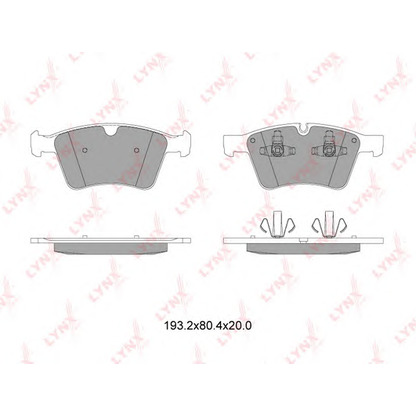 Photo Kit de plaquettes de frein, frein à disque LYNXauto BD5331