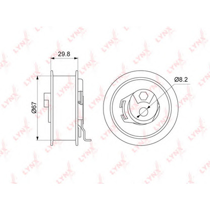 Photo Tensioner Pulley, timing belt LYNXauto PB1239