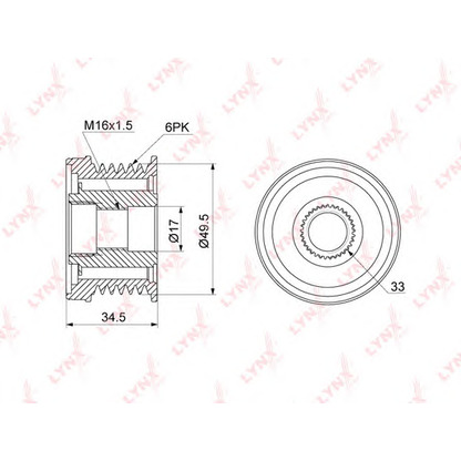 Foto Rueda libre alternador LYNXauto PA1107