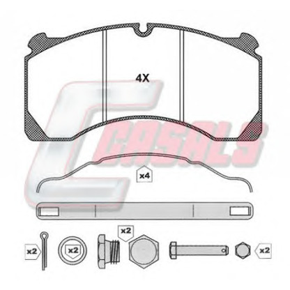 Zdjęcie Zestaw klocków hamulcowych, hamulce tarczowe CASALS BKM109