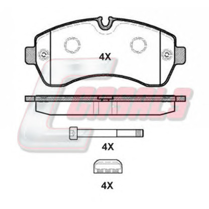 Photo Brake Pad Set, disc brake CASALS BKM121