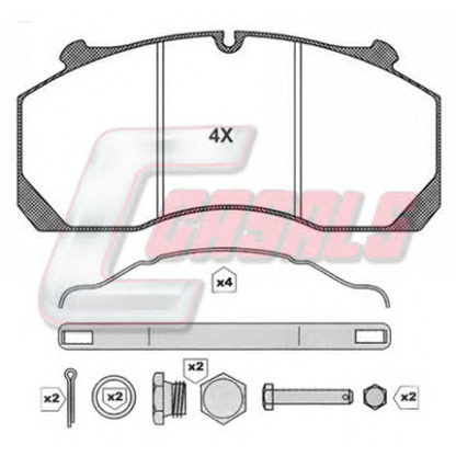 Photo Brake Pad Set, disc brake CASALS BKM123