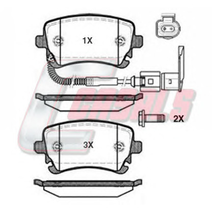 Photo Brake Pad Set, disc brake CASALS BKM326