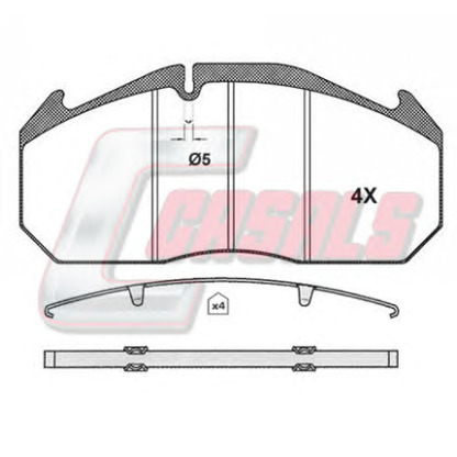 Фото Комплект тормозных колодок, дисковый тормоз CASALS BKM760