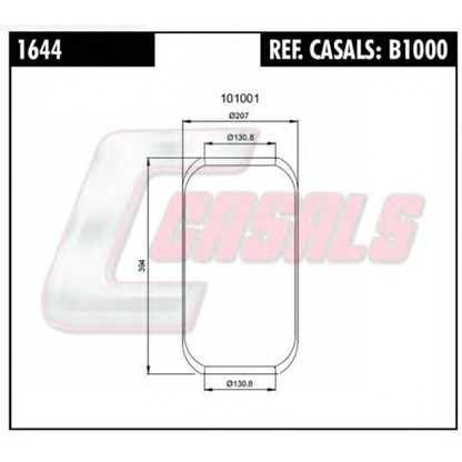 Photo Soufflet à air, suspension pneumatique CASALS B1000