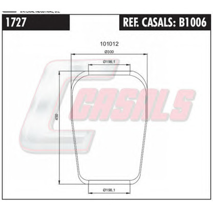 Photo Soufflet à air, suspension pneumatique CASALS B1006