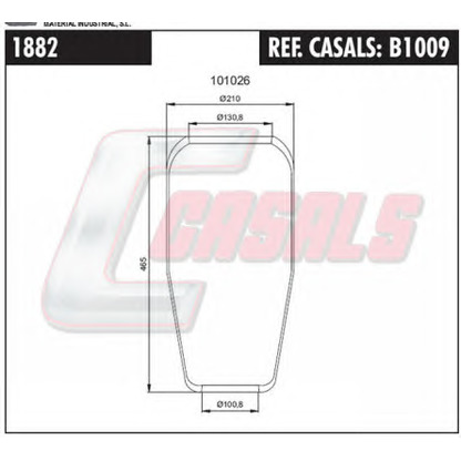 Photo Soufflet à air, suspension pneumatique CASALS B1009