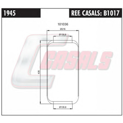 Photo Soufflet à air, suspension pneumatique CASALS B1017