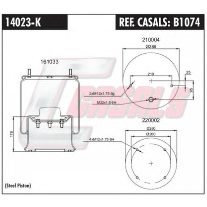 Foto Soffietto, Sospensione pneumatica CASALS B1074