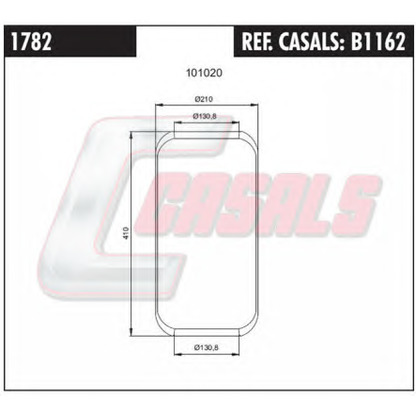 Photo Soufflet à air, suspension pneumatique CASALS B1162