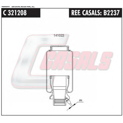 Zdjęcie Amortyzator, zawieszenie kabiny CASALS B2237