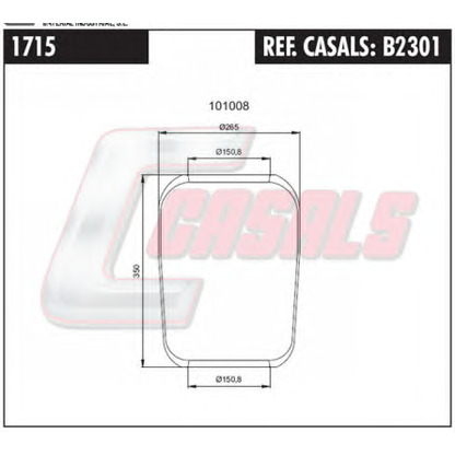 Photo Soufflet à air, suspension pneumatique CASALS B2301