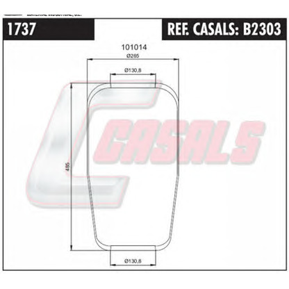 Photo Soufflet à air, suspension pneumatique CASALS B2303