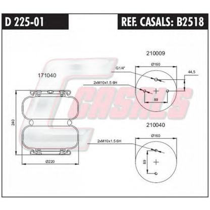 Foto Soffietto, Sospensione pneumatica CASALS B2518