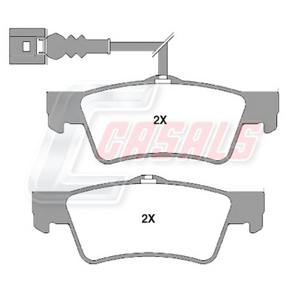Фото Комплект тормозных колодок, дисковый тормоз CASALS BKM368