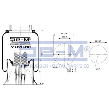 Foto Soffietto, Sospensione pneumatica SEM LASTIK 724159CP09