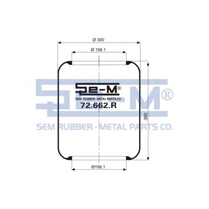 Foto Soffietto, Sospensione pneumatica SEM LASTIK 72662R