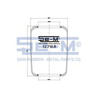 Foto Soffietto, Sospensione pneumatica SEM LASTIK 72715R