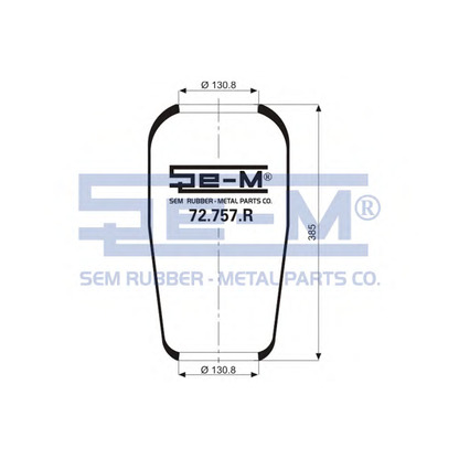 Foto Soffietto, Sospensione pneumatica SEM LASTIK 72757R