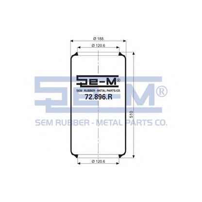 Photo Soufflet à air, suspension pneumatique SEM LASTIK 72896R