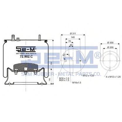 Foto Soffietto, Sospensione pneumatica SEM LASTIK 72902C